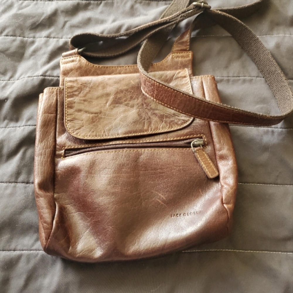 Brown leather crossbody